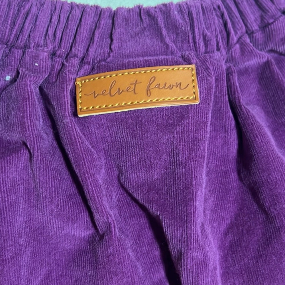 Velvet Fawn Kids Purple Corduroy Skirt